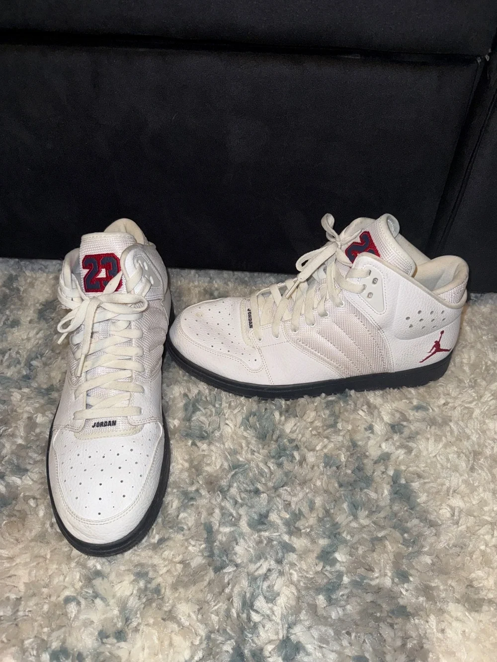 Nike Jordan 1 Flight 4 Premium in Red, White, and Midnight Navy